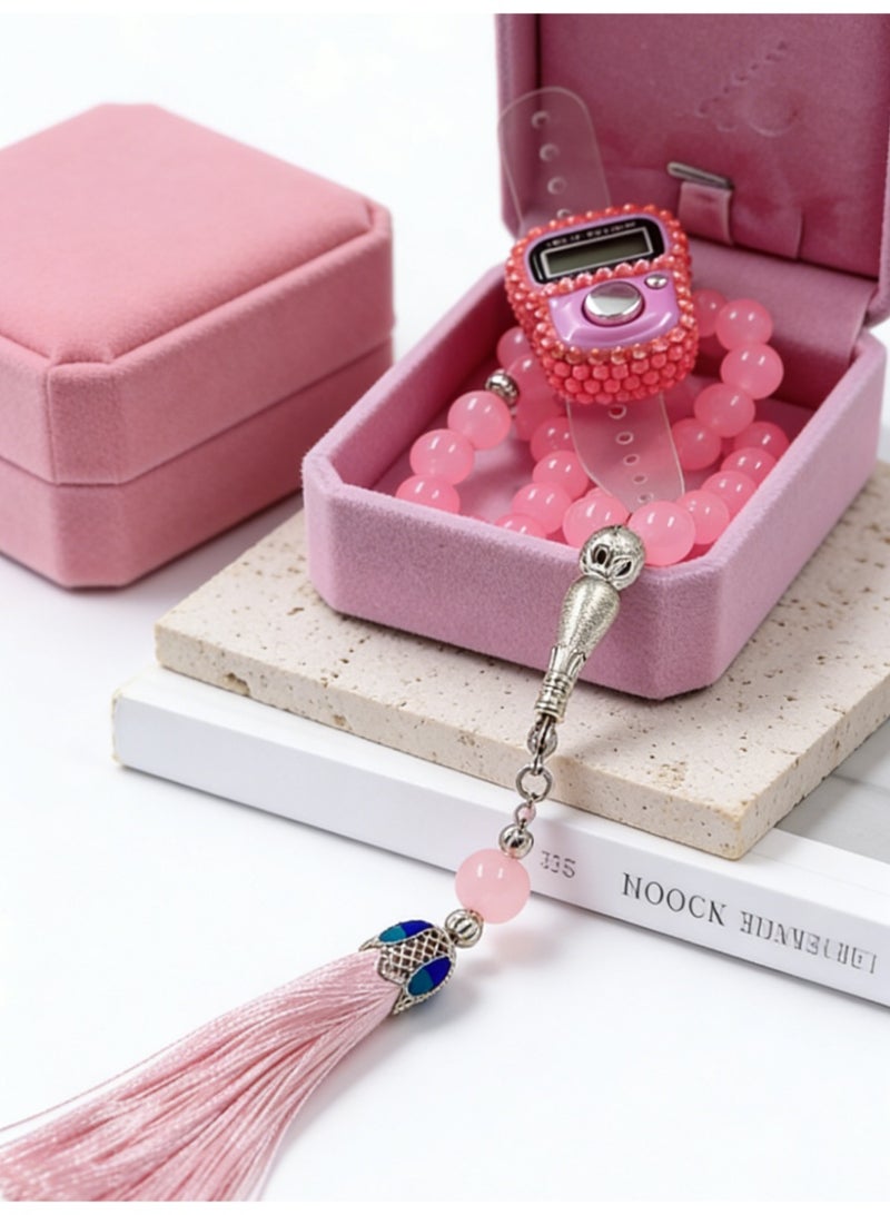 XiaoGiqi 33-bead Taisbiha prayer beads （Pink） - Image 4